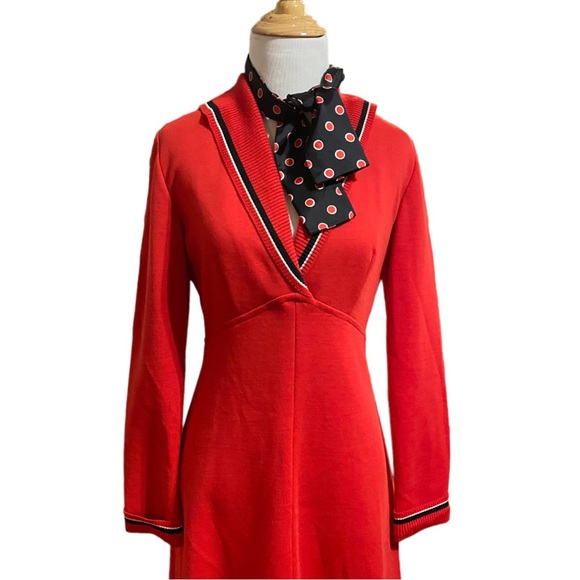 Vintage 1970s R&K Originals Knit Dress - Picture 3 of 10